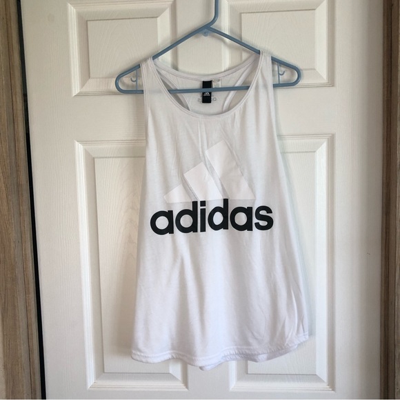 Adidas Tops - White Adidas Tank Top Size Large